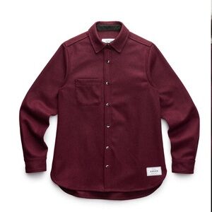 Anian The Modern Melton Wool Shirt (600GSM) | Size L | Maroon | Made in Canada
